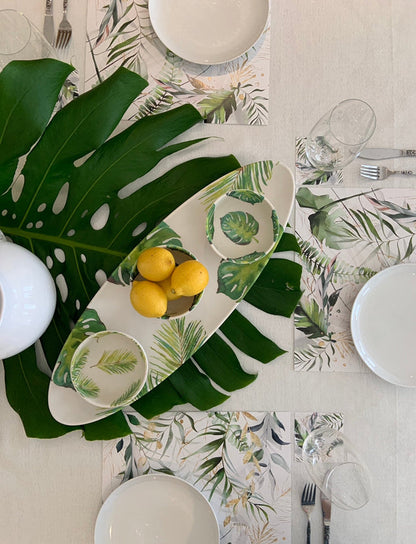 TROPICAL LEAVES  PAPER PLACEMAT