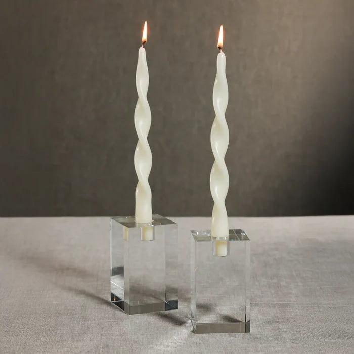 Twist Taper Candles - Pair