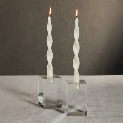 Twist Taper Candles - Pair