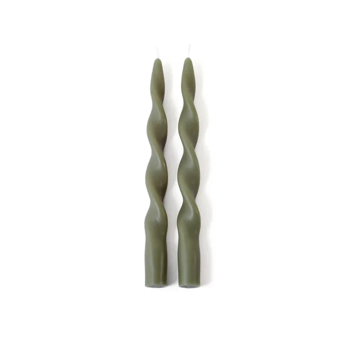 Twist Taper Candles - Pair