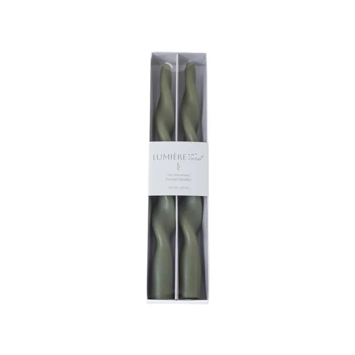 Twist Taper Candles - Pair
