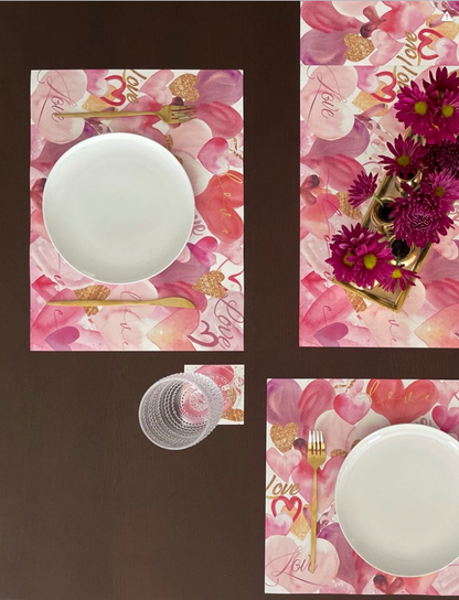 VALENTINES HEARTS PAPER PLACEMAT