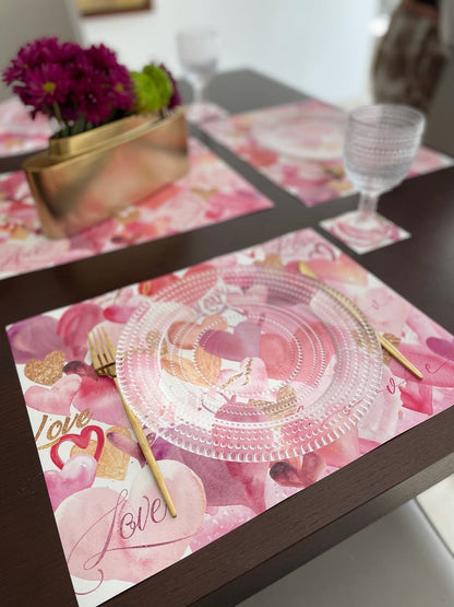 VALENTINES HEARTS PAPER PLACEMAT