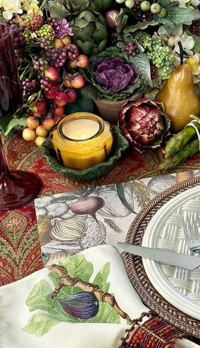 VEGGIES OVER CRAFT LOOK PAPER PLACEMAT
