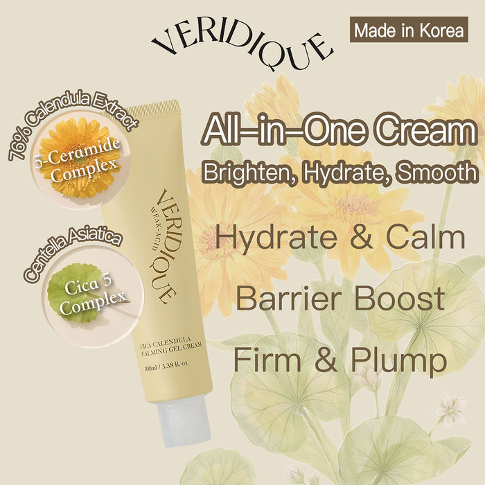 Veridique Cica Calendula Calming Gel Cream 100ml - Pretties.com.hk