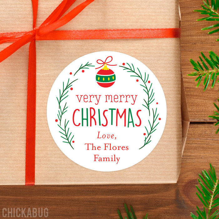 Very Merry Christmas Stickers