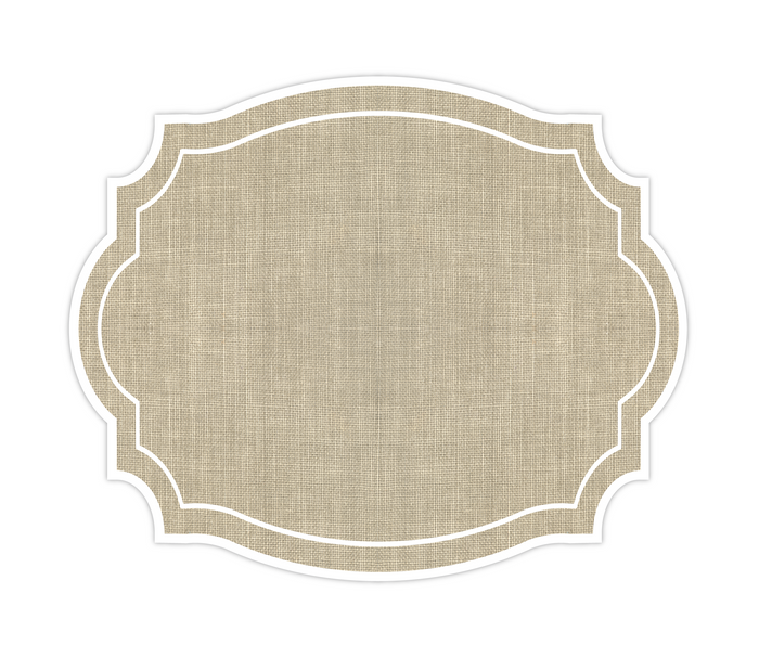 VINTAGE FRAME BURLAP TEXTURE LOOK PLACEMAT