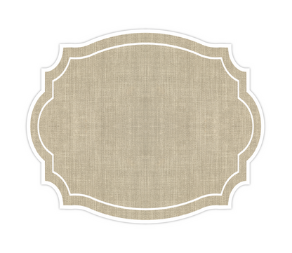 VINTAGE FRAME BURLAP TEXTURE LOOK PLACEMAT