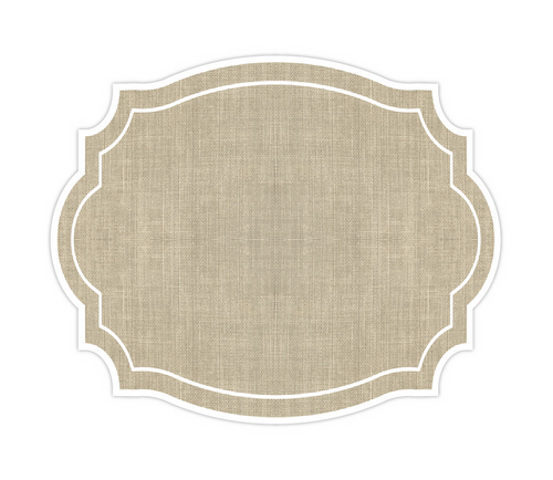 VINTAGE FRAME BURLAP TEXTURE LOOK PLACEMAT