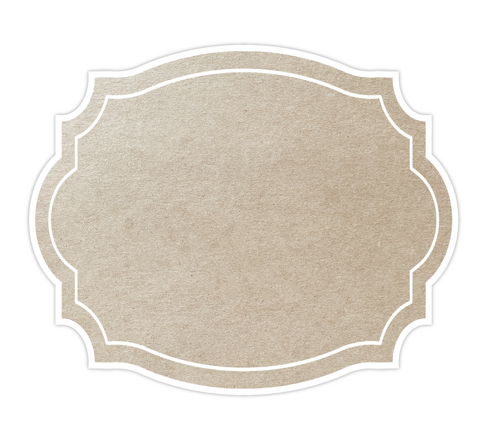 VINTAGE FRAME CRAFT PAPER LOOK AND WHITE BORDER PAPER PLACEMAT