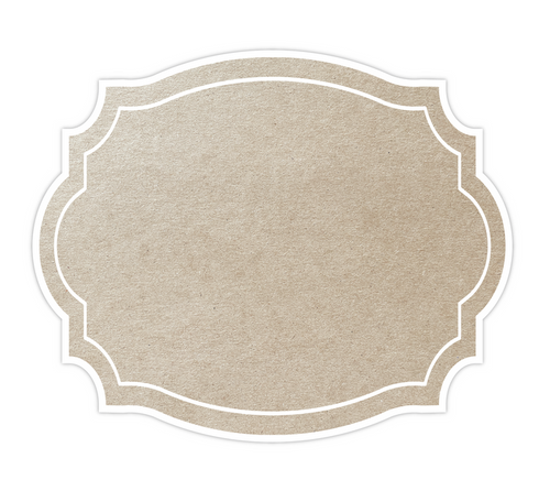 VINTAGE FRAME CRAFT PAPER LOOK AND WHITE BORDER PAPER PLACEMAT