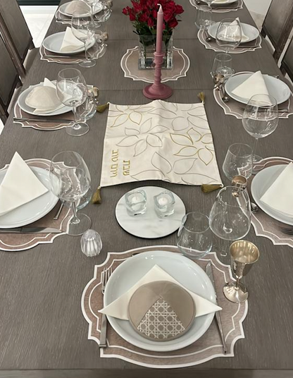 VINTAGE FRAME CRAFT PAPER LOOK AND WHITE BORDER PAPER PLACEMAT