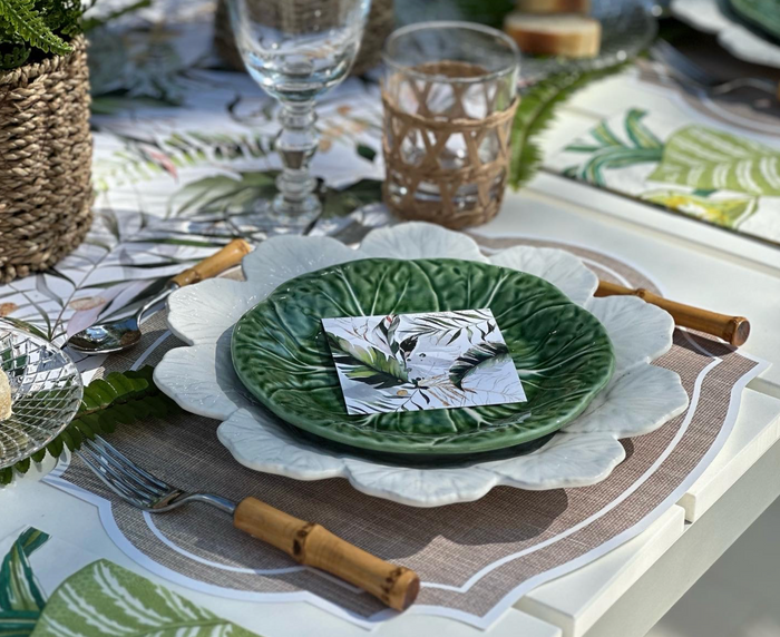 VINTAGE FRAME CRAFT PAPER LOOK AND WHITE BORDER PAPER PLACEMAT