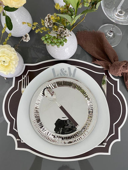VINTAGE FRAME CRAFT PAPER LOOK AND WHITE BORDER PAPER PLACEMAT