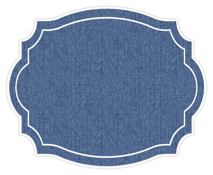 VINTAGE FRAME JEAN LOOK PAPER PLACEMAT