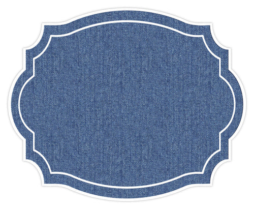 VINTAGE FRAME JEAN LOOK PAPER PLACEMAT