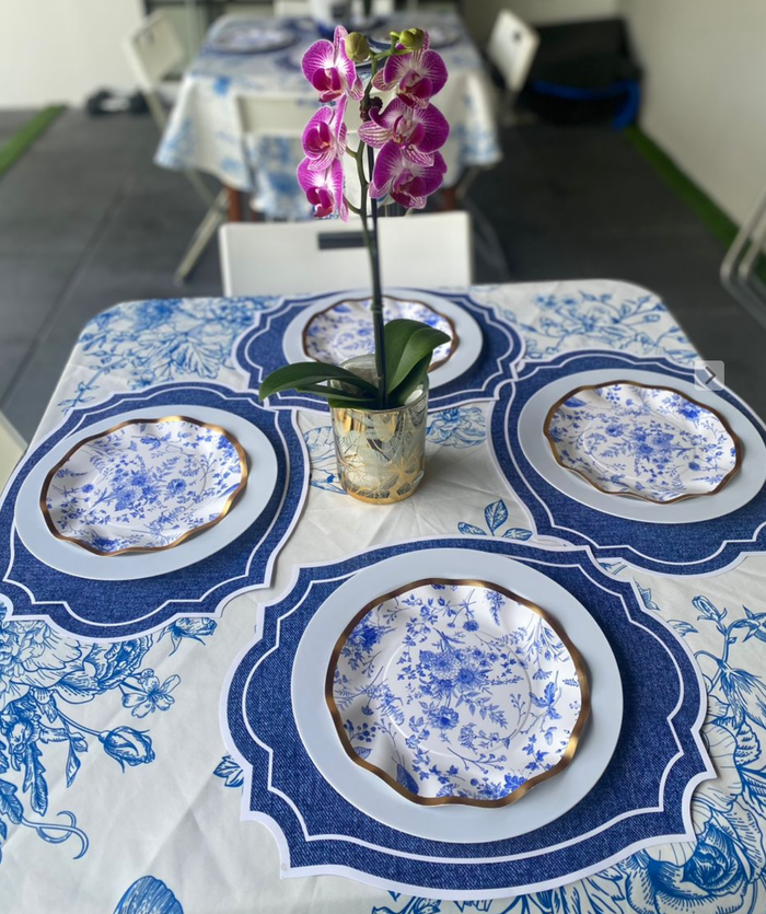 VINTAGE FRAME JEAN LOOK PAPER PLACEMAT