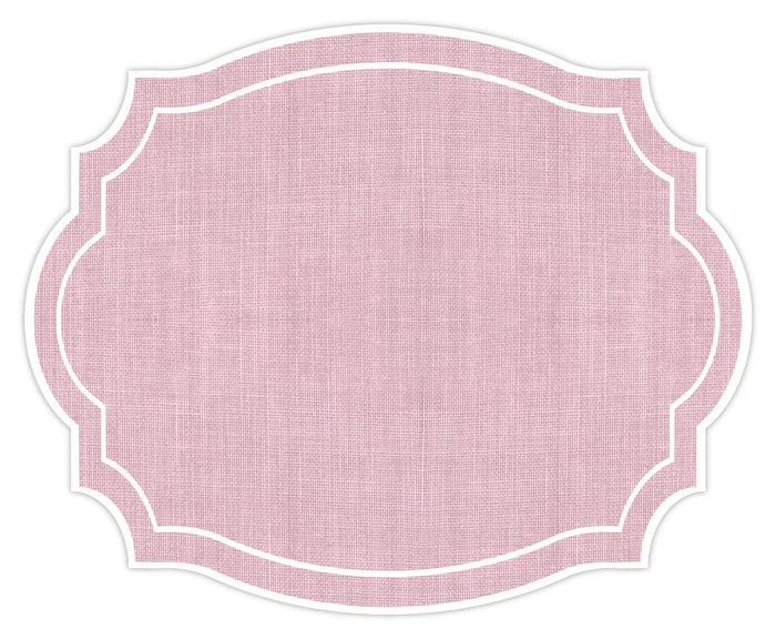 VINTAGE FRAME PINK BURLAP TEXTURE LOOK PLACEMAT