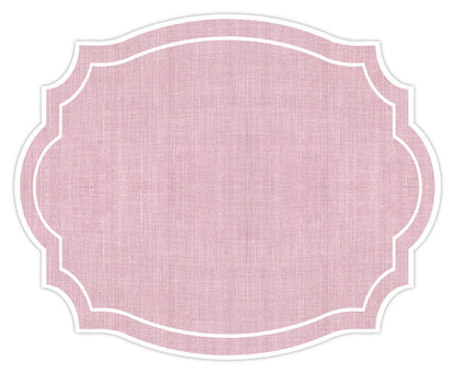 VINTAGE FRAME PINK BURLAP TEXTURE LOOK PLACEMAT