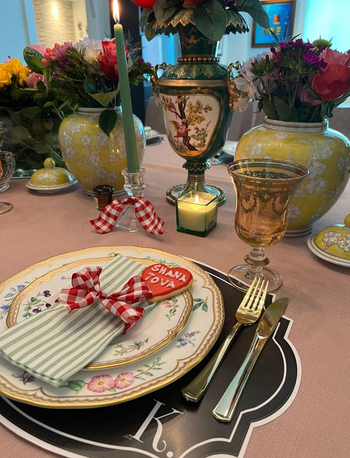 VINTAGE FRAME PINK BURLAP TEXTURE LOOK PLACEMAT