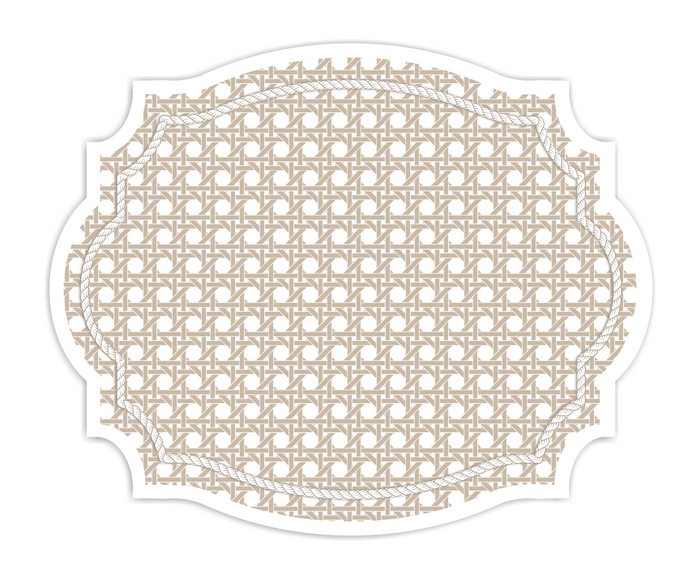 VINTAGE FRAME RATTAN TEXTURE LOOK PLACEMAT