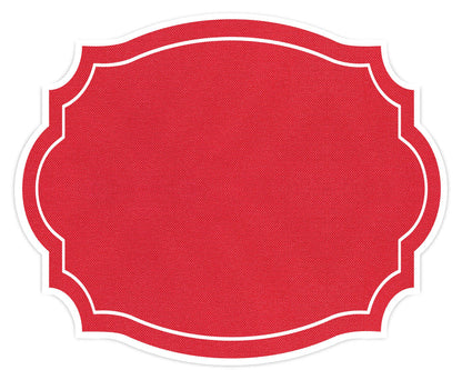 VINTAGE FRAME RED FABRIC TEXTURE LOOK PLACEMAT
