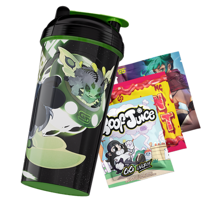 Waifu Cups x Space Invader Juniper: All Over Print Shaker - Gamer Supps