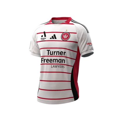 Western Sydney Wanderers 25/26 Away Jersey (IT5764-WHITERED) Apparel Adidas