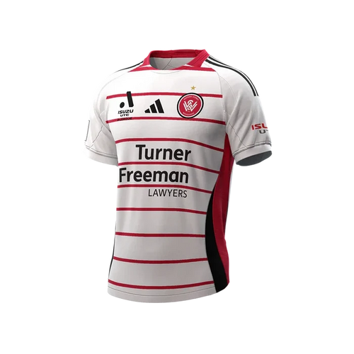 Western Sydney Wanderers 25/26 Away Jersey (IT5764-WHITERED) Apparel Adidas