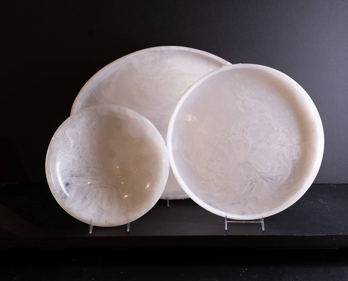 White Resin - Salad Bowl