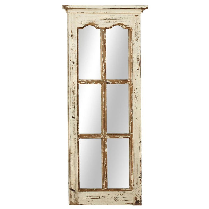 Window Pane Mirror in Antique White - Local Pick Up Only
