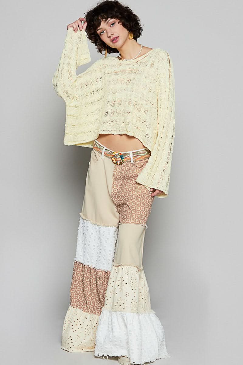 Carmen Yellow Oversized Sheer Sweater